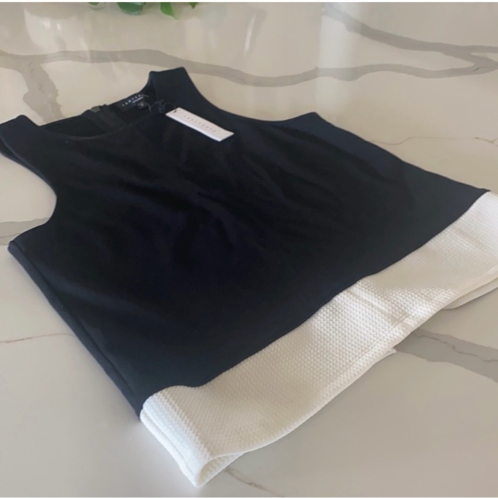 Sanctuary Black and White Crop Top